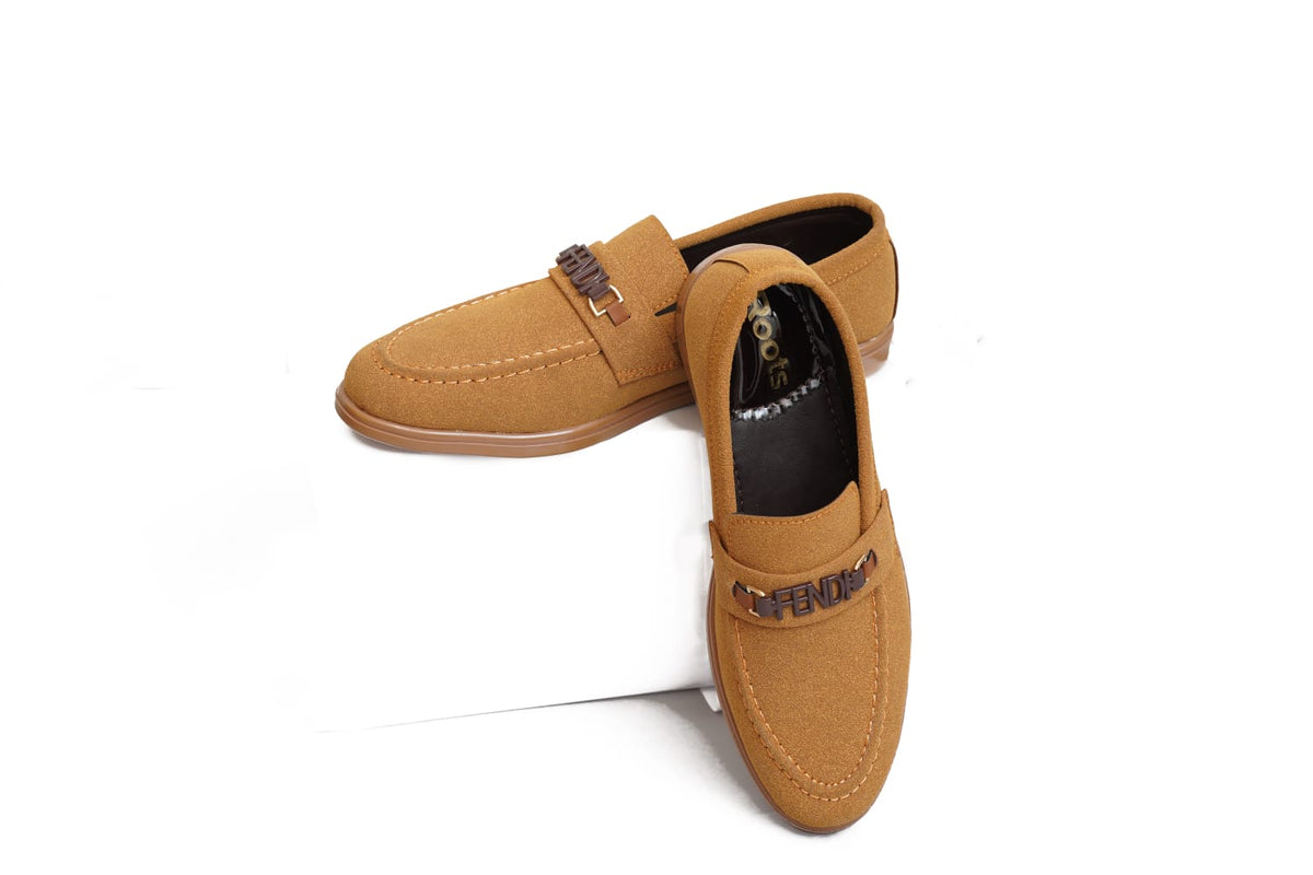 Men’s Tan Suede Slip-On Loafers