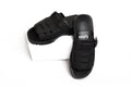 Men’s Black Adjustable Buckle Slide Sandals